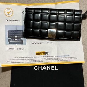 Chanel chocolate bar wallet